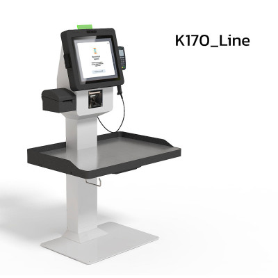 POScenter SCO-K170 Line_V2 (17”, J4125, 8Gb, SSD128Gb, 2D сканер, Светофор, З цвета, полка для ПИН-пад, полка для ККТ, стойка столешница для покупок, держатель пакетов)